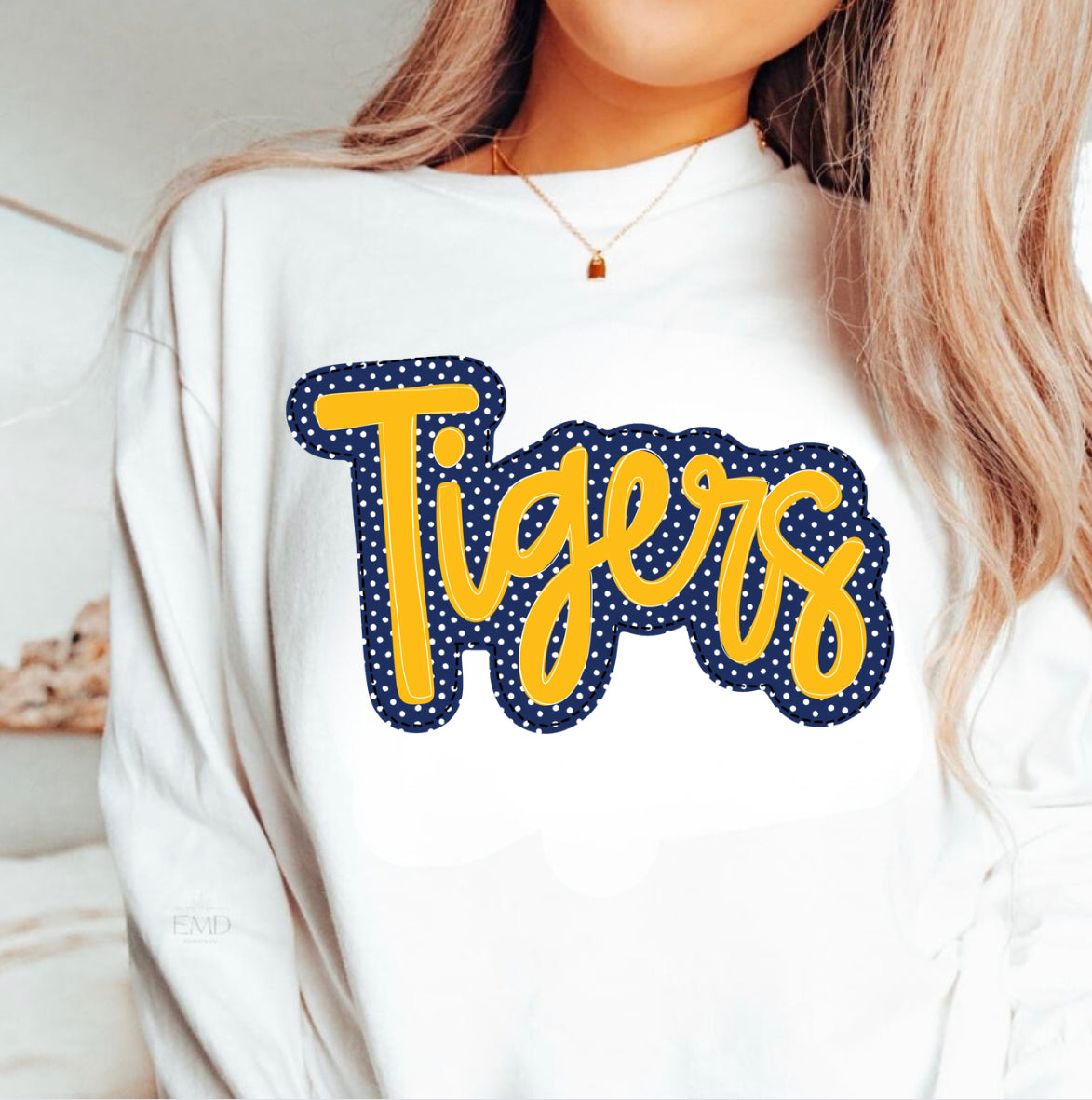 Tigers (Navy & Gold Polka Dot)