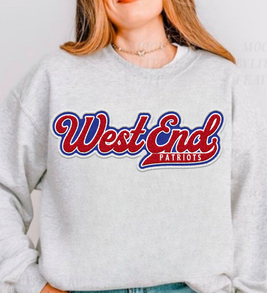 West End Patriots Retro Faux Chenille