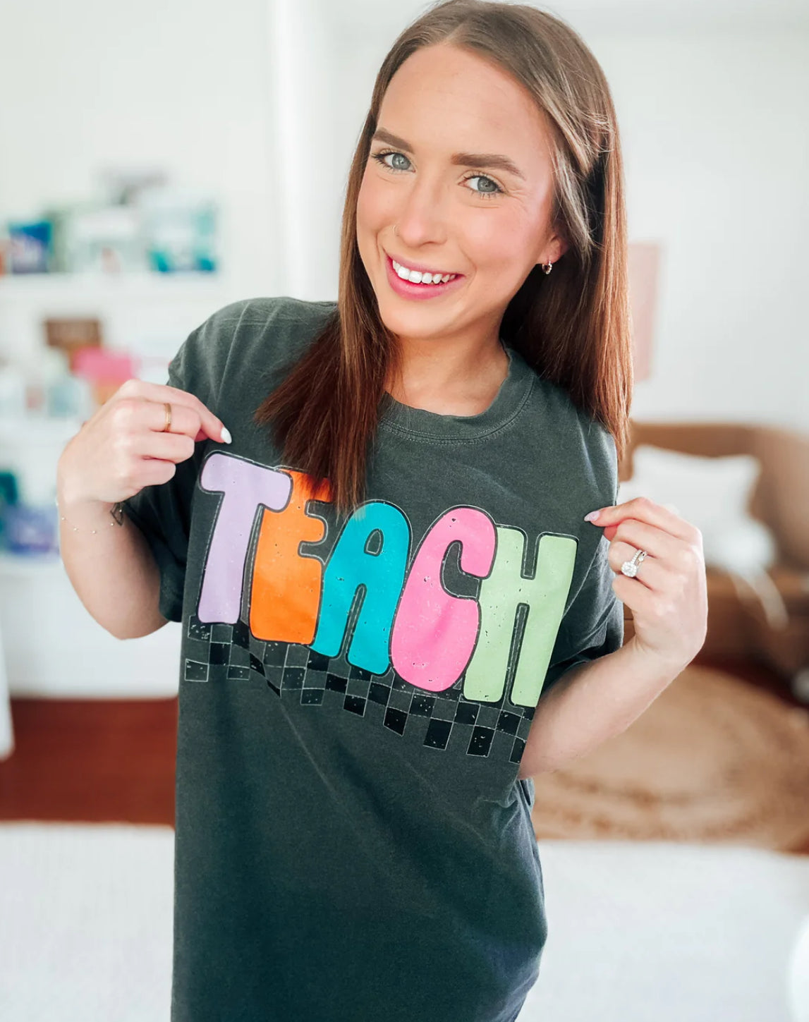 Colorful Retro Teach tee