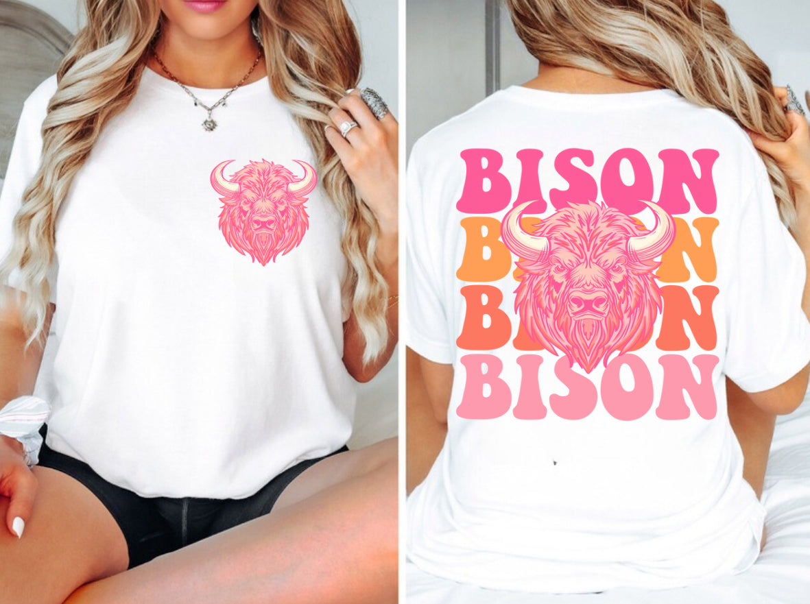 Pink tones Mascot - Bison