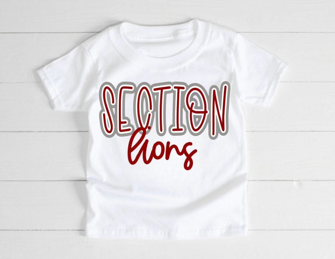 Section Lions Outline